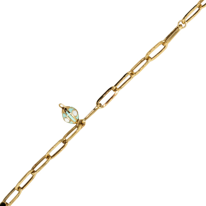 14 Ayar Altın Yaprak Figürlü Zincir Bileklik