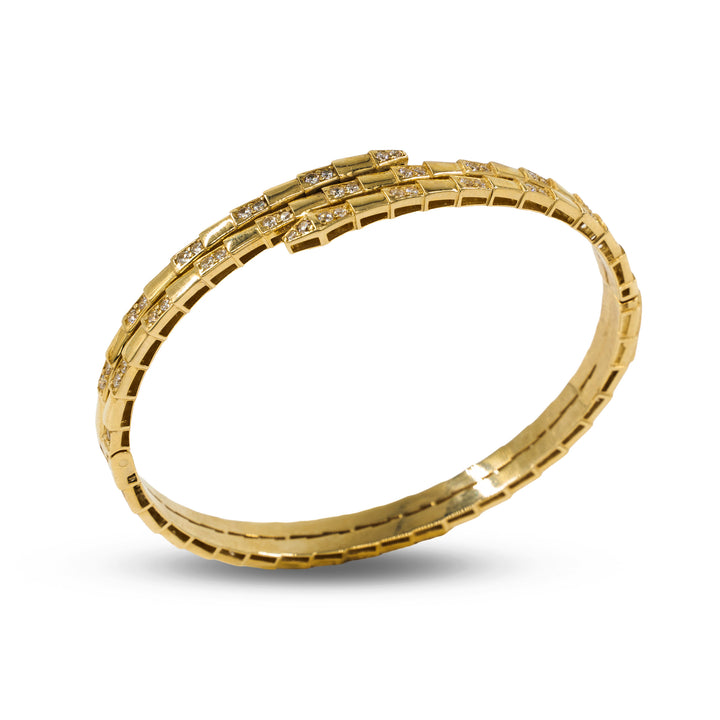 14 Ayar Altın Yılan Figürlü Kelepçe